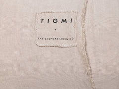 Embroidered Linen Lumbar Cushion, Ecru