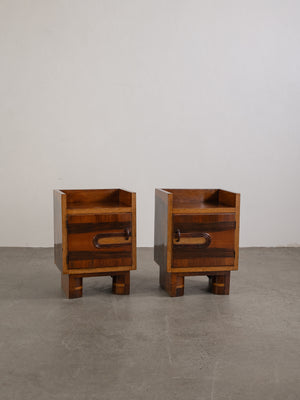 1930s Pair of Deco Bedsides