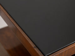 1930s Pair of Deco Bedside Tables in Wood, Glass & Metal