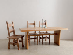 1950s French Oak Dining Table
