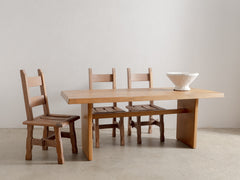 1950s French Oak Dining Table