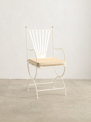 Soleil Chair with Curved Arm - Ivory