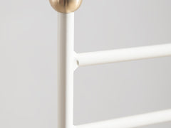 Soleil Stool with Back - Ivory with Sunfish Stripe