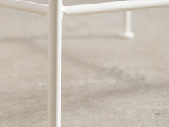Soleil Stool with Back - Ivory with Sunfish Stripe