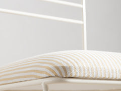 Soleil Stool with Back - Ivory with Sunfish Stripe