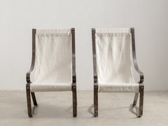 1930s Metal Sling Back Chair by Salvatore Bevelaqua