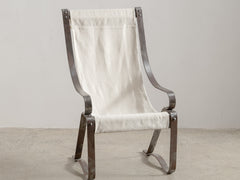 1930s Metal Sling Back Chair by Salvatore Bevelaqua