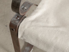 1930s Metal Sling Back Chair by Salvatore Bevelaqua