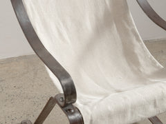 1930s Metal Sling Back Chair by Salvatore Bevelaqua