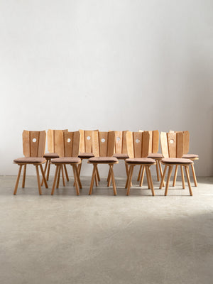 1960s Decorative Brutalist Dining Chairs