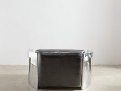 1960s Leather and Chrome Sofa