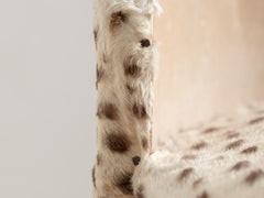 1930s Michel Dufet Hide Stool