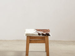 1950s Timber and Cow Hide Stool 01