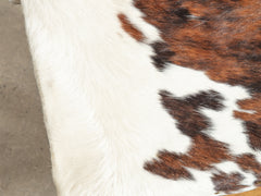 1950s Timber and Cow Hide Stool 01