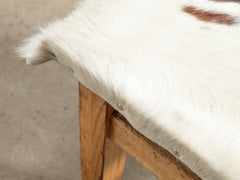 1950s Timber and Cow Hide Stool 01