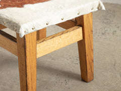 1950s Timber and Cow Hide Stool 03
