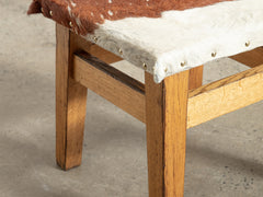 1950s Timber and Cow Hide Stool 03