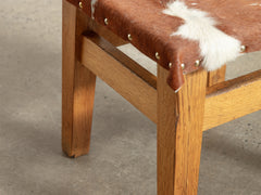 1950s Timber and Cow Hide Stool 04