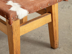 1950s Timber and Cow Hide Stool 04