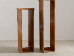 1930s Artisan Hide-Covered Timber Column 01