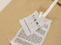 Embroidered Linen Bedspread,  Butter