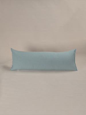 Embroidered Linen Lumbar Cushion,  Celeste