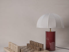 Oi Soi Oi x Tigmi Table Lamp - Bordeaux / Raw Silk
