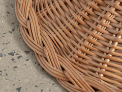 1950s Woven Rattan Floor Lamp