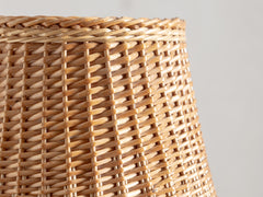 1950s Woven Rattan Floor Lamp