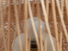 1950s Woven Rattan Floor Lamp