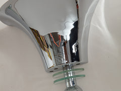 Art Deco Chrome & Glass Wall Light