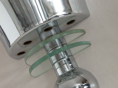 Art Deco Chrome & Glass Wall Light