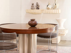1970s Round Chrome Chair