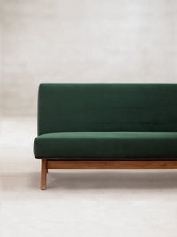Upholstered Armless Sofa, Velvet Upholstery