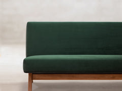 Upholstered Armless Sofa, Velvet Upholstery