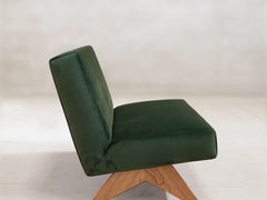 Upholstered Armless Sofa, Velvet Upholstery