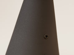 Conical Metal and Stone Lamp