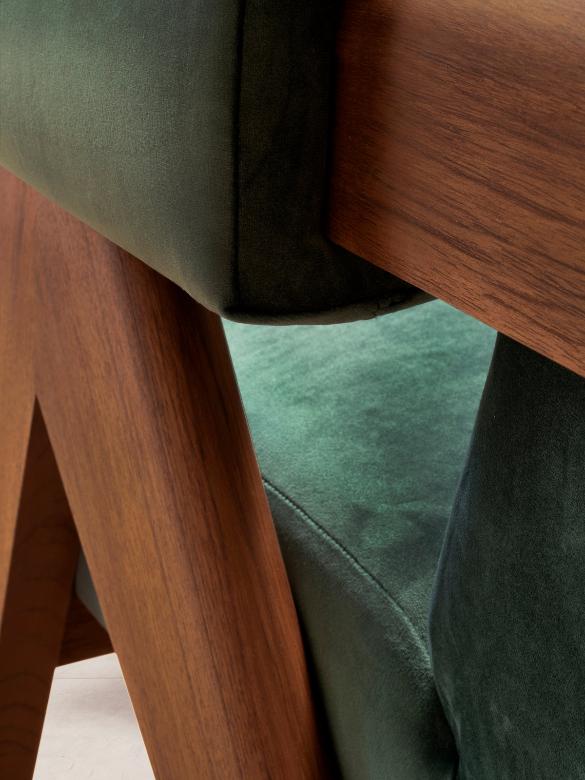 Upholstered Easy Armchair, Velvet Upholstery