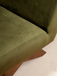 Upholstered Armless Chair, Velvet Upholstery