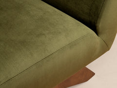 Upholstered Armless Chair, Velvet Upholstery