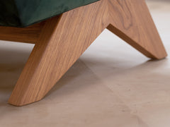 Upholstered Armless Sofa, Velvet Upholstery