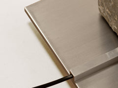 Conical Metal and Stone Lamp
