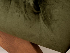 Upholstered Armless Chair, Velvet Upholstery
