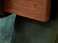 Upholstered Easy Armchair, Velvet Upholstery