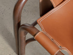 Tito Agnoli Cane & Leather Sling Armchair