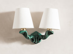 Art Deco Green Ceramic Wall Light