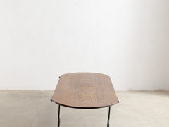 1950s French Brutalist Oak Coffee Table