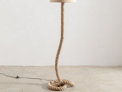 1970s Sculptural Rope Floor Lamp