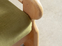 1970s Brutalist Oak Lounge Chair