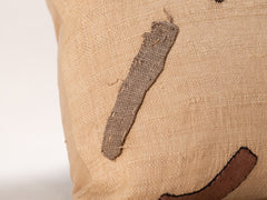 Square Cushion in Vintage African Kuba Fabric